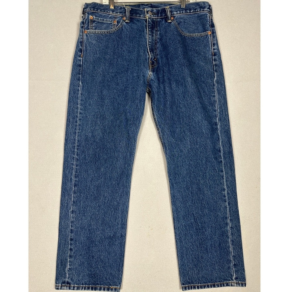 Levis 505 Jeans Mens 38X30 Regular Fit Straight Leg 5-Pocket Red Tab Denim Pants